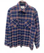 WAX LONDONワックスロンドン）の古着「シャツジャケット」｜ブルー×レッド