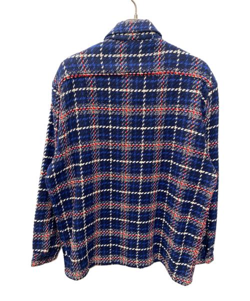 WAX LONDON（ワックスロンドン）WAX LONDON (ワックスロンドン) シャツジャケット ブルー×レッド サイズ:XL 未使用品の古着・服飾アイテム
