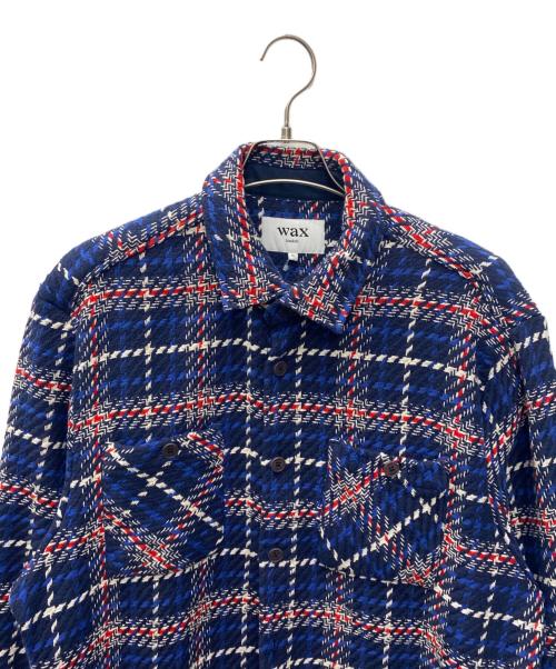 WAX LONDON（ワックスロンドン）WAX LONDON (ワックスロンドン) シャツジャケット ブルー×レッド サイズ:XL 未使用品の古着・服飾アイテム