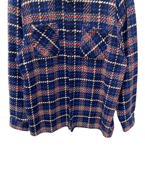 WAX LONDON（ワックスロンドン）WAX LONDON (ワックスロンドン) シャツジャケット ブルー×レッド サイズ:XL 未使用品の古着・服飾アイテム