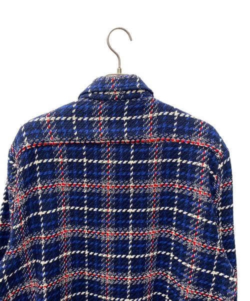 WAX LONDON（ワックスロンドン）WAX LONDON (ワックスロンドン) シャツジャケット ブルー×レッド サイズ:XL 未使用品の古着・服飾アイテム