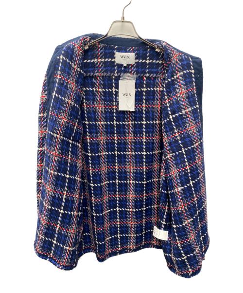 WAX LONDON（ワックスロンドン）WAX LONDON (ワックスロンドン) シャツジャケット ブルー×レッド サイズ:XL 未使用品の古着・服飾アイテム