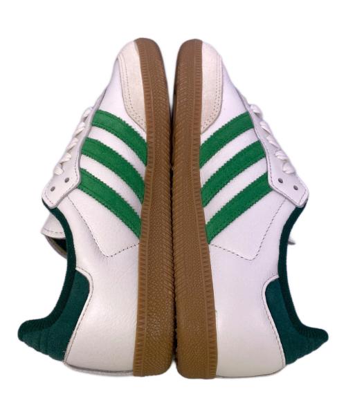 adidas（アディダス）adidas (アディダス) ローカットスニーカー ホワイト×グリーン サイズ:23.5の古着・服飾アイテム