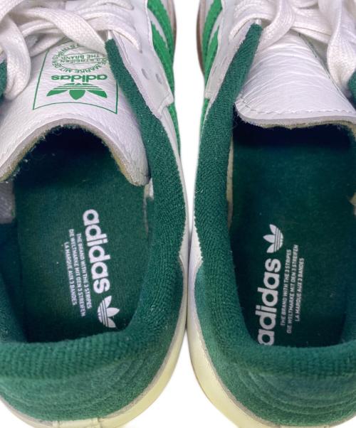adidas（アディダス）adidas (アディダス) ローカットスニーカー ホワイト×グリーン サイズ:23.5の古着・服飾アイテム