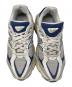 NEW BALANCE (ニューバランス) ローカットスニーカー ホワイト×ブルー サイズ:24cm：8000円