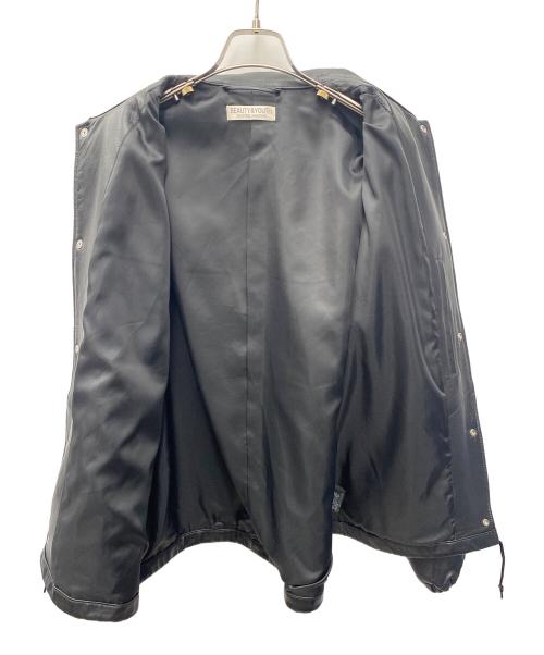BEAUTY&YOUTH UNITED ARROWS（ビューティーアンドユースユナイテッドアローズ）BEAUTY&YOUTH UNITED ARROWS (ビューティーアンドユースユナイテッドアローズ) レザージャケット ブラック サイズ:Ｍの古着・服飾アイテム