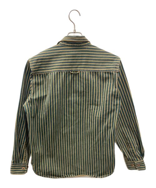 karaku（カラク）karaku (カラク) 長袖シャツ グリーン×ベージュ サイズ:Lの古着・服飾アイテム