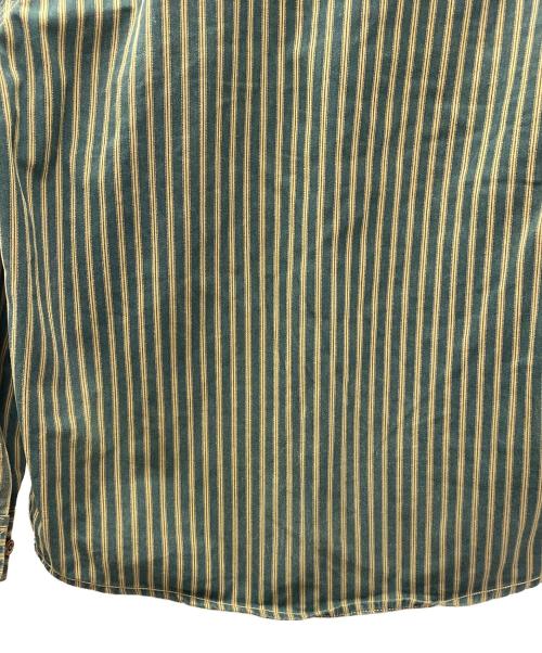 karaku（カラク）karaku (カラク) 長袖シャツ グリーン×ベージュ サイズ:Lの古着・服飾アイテム