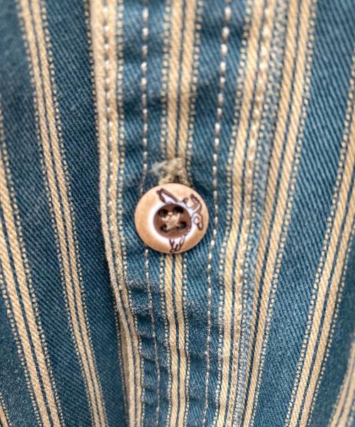 karaku（カラク）karaku (カラク) 長袖シャツ グリーン×ベージュ サイズ:Lの古着・服飾アイテム