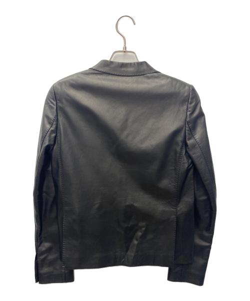 GUCCI（グッチ）GUCCI (グッチ) ラムレザーテーラードジャケット ブラック サイズ:SIZE 42 未使用品の古着・服飾アイテム