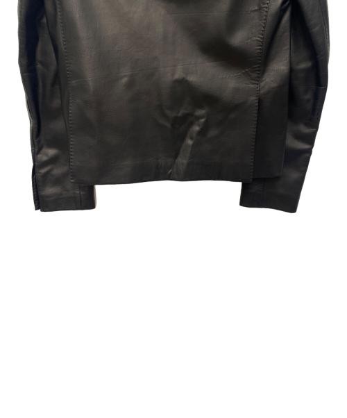 GUCCI（グッチ）GUCCI (グッチ) ラムレザーテーラードジャケット ブラック サイズ:SIZE 42 未使用品の古着・服飾アイテム