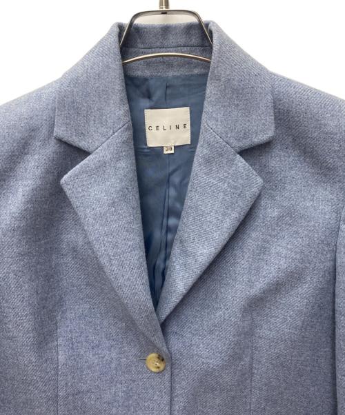 CELINE（セリーヌ）CELINE (セリーヌ) テーラードジャケット ブルー サイズ:38の古着・服飾アイテム