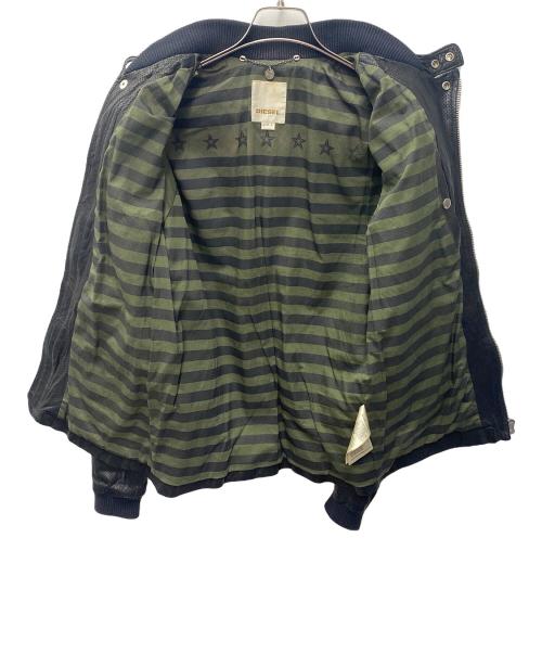 DIESEL（ディーゼル）DIESEL (ディーゼル) ラムレザージャケット ブラック サイズ:Sの古着・服飾アイテム