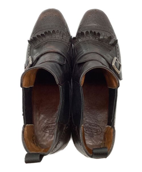 CHURCH'S（チャーチ）CHURCH'S (チャーチ) SHANGHAI サイドゴアストラップブーツ ブラウン サイズ:滲みにより不明の古着・服飾アイテム