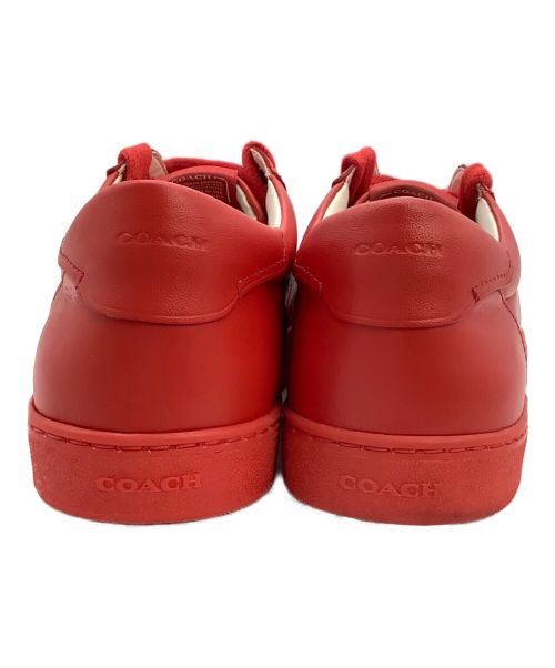 COACH（コーチ）COACH (コーチ) レザースニーカー レッド サイズ:CN 255の古着・服飾アイテム