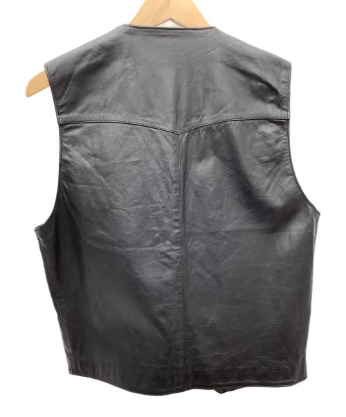 HARLEY-DAVIDSON（ハーレーダビッドソン）HARLEY-DAVIDSON (ハーレーダビッドソン) レザーベスト ブラック サイズ:Mの古着・服飾アイテム