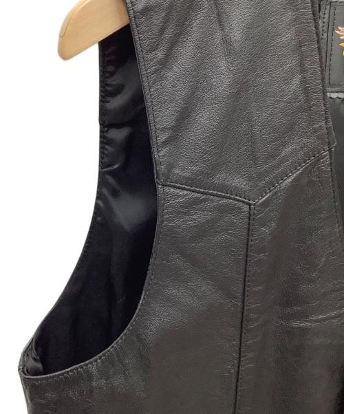 HARLEY-DAVIDSON（ハーレーダビッドソン）HARLEY-DAVIDSON (ハーレーダビッドソン) レザーベスト ブラック サイズ:Mの古着・服飾アイテム