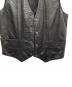 中古・古着 HARLEY-DAVIDSON (ハーレーダビッドソン) レザーベスト ブラック サイズ:M：8800円