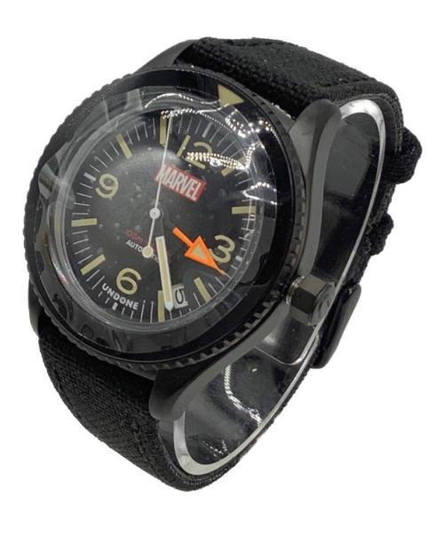 MARVEL（マーベル）MARVEL (マーベル) UNDONE (アンダーン) ロゴリストウォッチ ブラックの古着・服飾アイテム