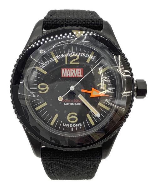 MARVEL（マーベル）MARVEL (マーベル) UNDONE (アンダーン) ロゴリストウォッチ ブラックの古着・服飾アイテム