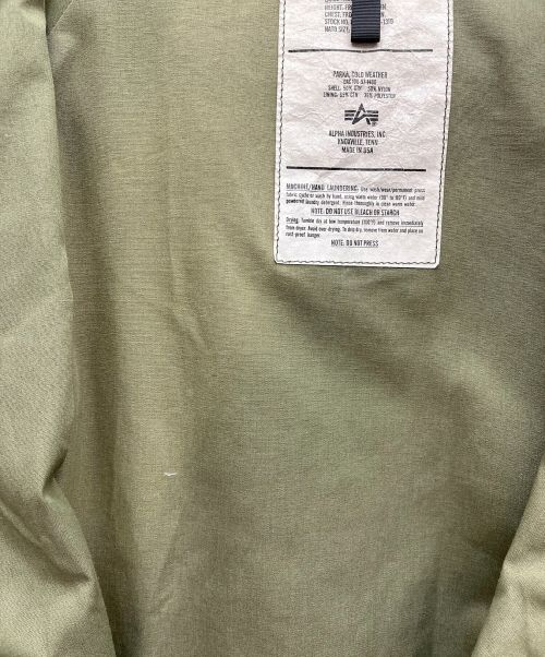 ALPHA（アルファ）ALPHA (アルファ) COLD WEATHER PARKA カーキ サイズ:LARGE-REGULARの古着・服飾アイテム