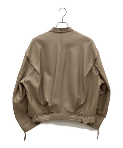 Ameri（アメリ）Ameri (アメリ) フェイクレザージャケット ベージュ サイズ:Fの古着・服飾アイテム