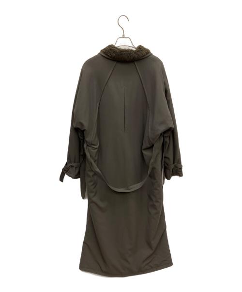 CLANE（クラネ）CLANE (クラネ) 2WAYリバーシブル袖キルティングロングボアコート グレー サイズ:2の古着・服飾アイテム