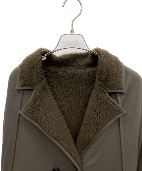 CLANE（クラネ）CLANE (クラネ) 2WAYリバーシブル袖キルティングロングボアコート グレー サイズ:2の古着・服飾アイテム