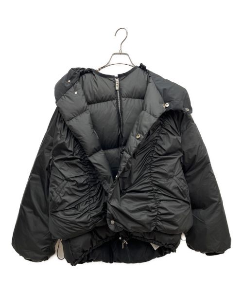 UN3D.（アンスリード）UN3D. (アンスリード) レイヤードダウンジャケット ブラック サイズ:38の古着・服飾アイテム