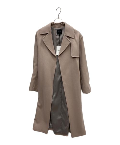 theory（セオリー）theory (セオリー) WRAP TRENCH LAMB MELTON2 ブラウン サイズ:S 未使用品の古着・服飾アイテム