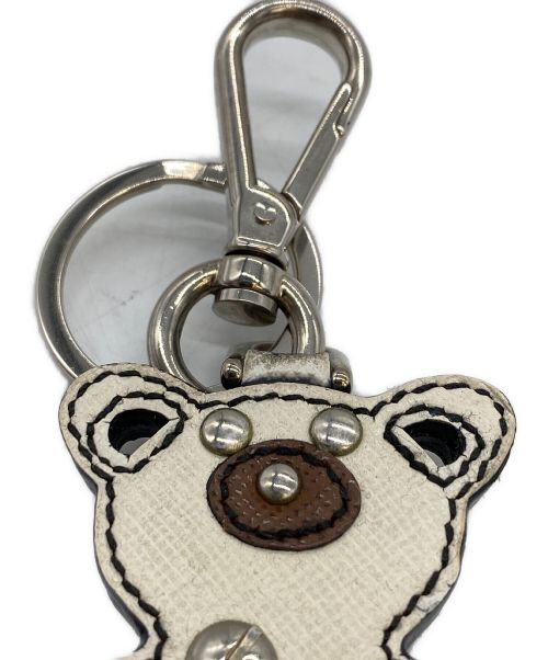 PRADA（プラダ）PRADA (プラダ) キーホルダー クマ ホワイト×ブラウンの古着・服飾アイテム