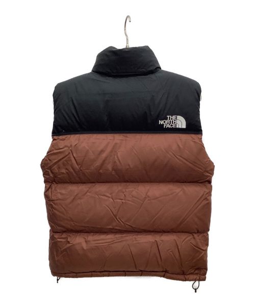 THE NORTH FACE（ザ ノース フェイス）THE NORTH FACE (ザ ノース フェイス) ヌプシベスト ブラウン×ブラック サイズ:Sの古着・服飾アイテム