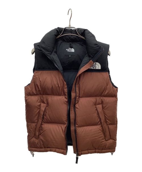THE NORTH FACE（ザ ノース フェイス）THE NORTH FACE (ザ ノース フェイス) ヌプシベスト ブラウン×ブラック サイズ:Sの古着・服飾アイテム