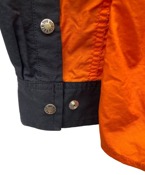 THE NORTH FACE（ザ ノース フェイス）THE NORTH FACE (ザ ノース フェイス) ロングスリーブヌプシシャツ ブラック×オレンジ サイズ:Sの古着・服飾アイテム