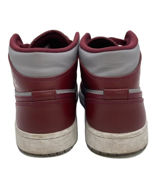 NIKE（ナイキ）NIKE (ナイキ) Air Jordan 1 Mid グレー×ワインレッド サイズ:25の古着・服飾アイテム