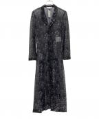 COMME des GARCONS COMME des GARCONSコムデギャルソン コムデギャルソン）の古着「花柄シースルーシャツワンピース」｜ブラック