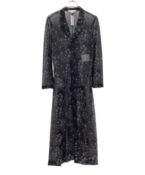 COMME des GARCONS COMME des GARCONS（コムデギャルソン コムデギャルソン）COMME des GARCONS COMME des GARCONS (コムデギャルソン コムデギャルソン) 花柄シースルーシャツワンピース ブラック サイズ:L 未使用品の古着・服飾アイテム