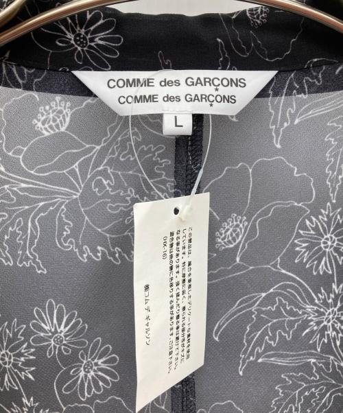 COMME des GARCONS COMME des GARCONS（コムデギャルソン コムデギャルソン）COMME des GARCONS COMME des GARCONS (コムデギャルソン コムデギャルソン) 花柄シースルーシャツワンピース ブラック サイズ:L 未使用品の古着・服飾アイテム
