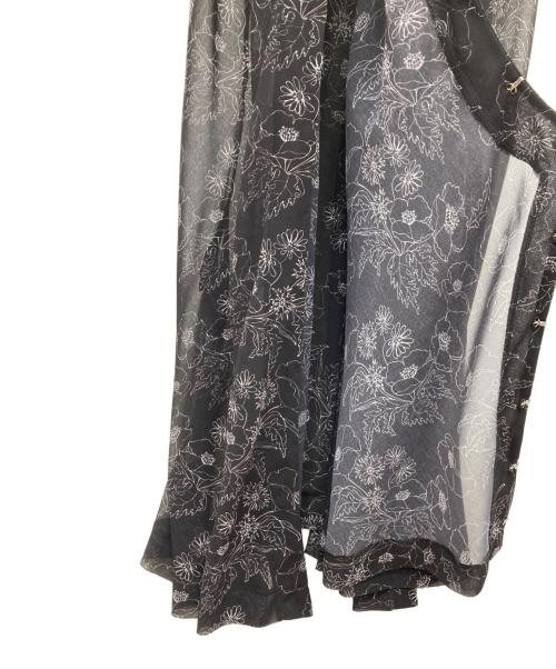 COMME des GARCONS COMME des GARCONS（コムデギャルソン コムデギャルソン）COMME des GARCONS COMME des GARCONS (コムデギャルソン コムデギャルソン) 花柄シースルーシャツワンピース ブラック サイズ:L 未使用品の古着・服飾アイテム