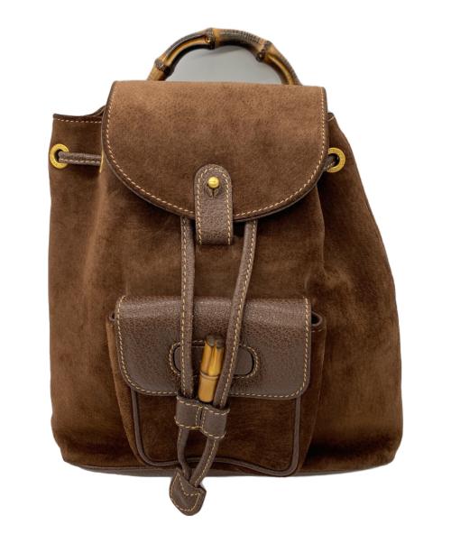 GUCCI（グッチ）GUCCI (グッチ) バンブーミニリュック ブラウンの古着・服飾アイテム