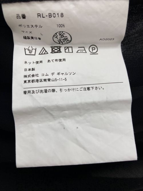 COMME des GARCONS COMME des GARCONS（コムデギャルソン コムデギャルソン）COMME des GARCONS COMME des GARCONS (コムデギャルソン コムデギャルソン) ラウンドカラーセミシアーシャツ ブラック サイズ:Lの古着・服飾アイテム