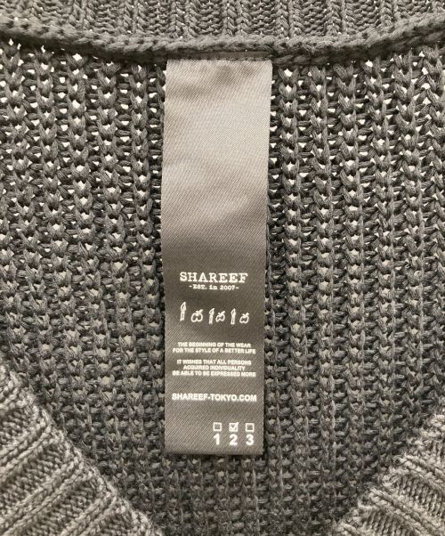 SHAREEF（シャリーフ）SHAREEF (シャリーフ) OVER KNIT VEST ブラック サイズ:Mの古着・服飾アイテム