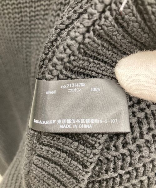 SHAREEF（シャリーフ）SHAREEF (シャリーフ) OVER KNIT VEST ブラック サイズ:Mの古着・服飾アイテム