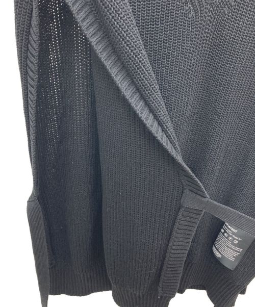 SHAREEF（シャリーフ）SHAREEF (シャリーフ) OVER KNIT VEST ブラック サイズ:Mの古着・服飾アイテム