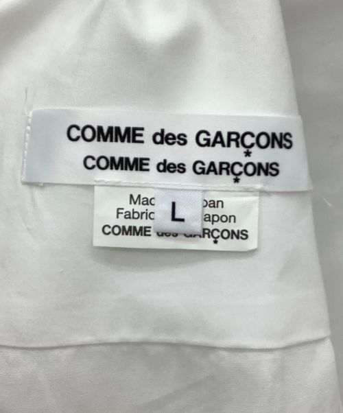 COMME des GARCONS COMME des GARCONS（コムデギャルソン コムデギャルソン）COMME des GARCONS COMME des GARCONS (コムデギャルソン コムデギャルソン) バックボタンスタンドカラーシャツドレス ホワイト サイズ:Lの古着・服飾アイテム