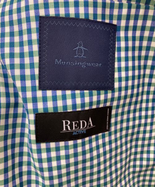 MUNSING WEAR（マンシングウェア）MUNSING WEAR (マンシングウェア) テーラードジャケット グリーン×ブルー サイズ:LL 未使用品の古着・服飾アイテム