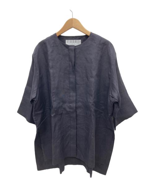 THIRD MAGAZINE（サードマガジン）THIRD MAGAZINE (サードマガジン) リネンブラウス ブラック サイズ:9 未使用品の古着・服飾アイテム