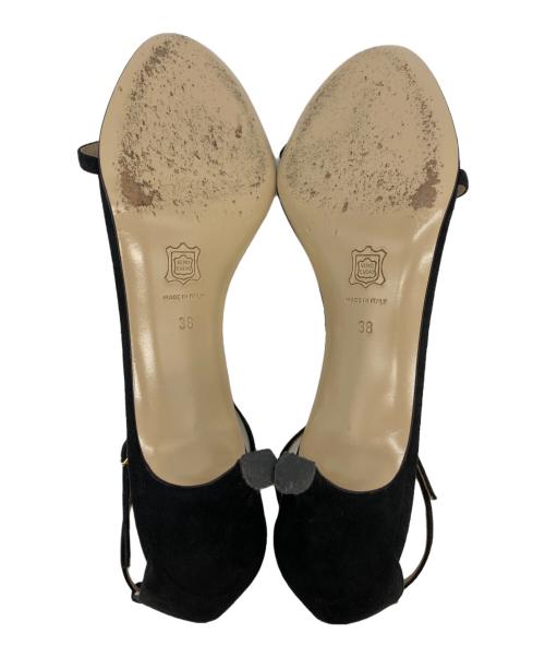 NEBULONIE（ネブローニ）NEBULONIE (ネブローニ) アンクルストラップサンダル ブラック サイズ:38の古着・服飾アイテム