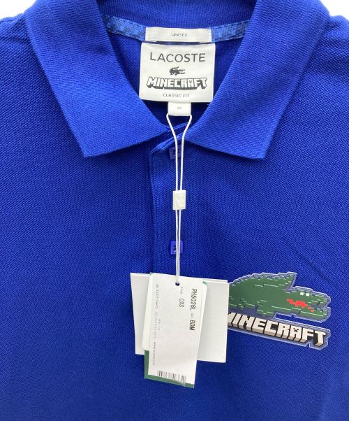 LACOSTE X MINECRAFT（ラコステ×マインクラフト）LACOSTE X MINECRAFT (ラコステ×マインクラフト) ポロシャツ ブルー サイズ:0XS 未使用品の古着・服飾アイテム