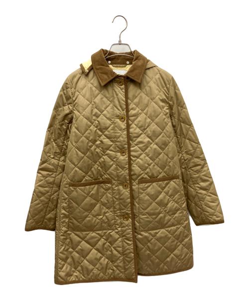 MACKINTOSH PHILOSOPHY（マッキントッシュ フィロソフィー）MACKINTOSH PHILOSOPHY (マッキントッシュ フィロソフィー) キルティングコート ブラウン×イエロー サイズ:36の古着・服飾アイテム